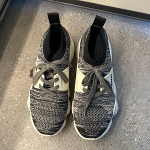 Black and White Knit Sneakers